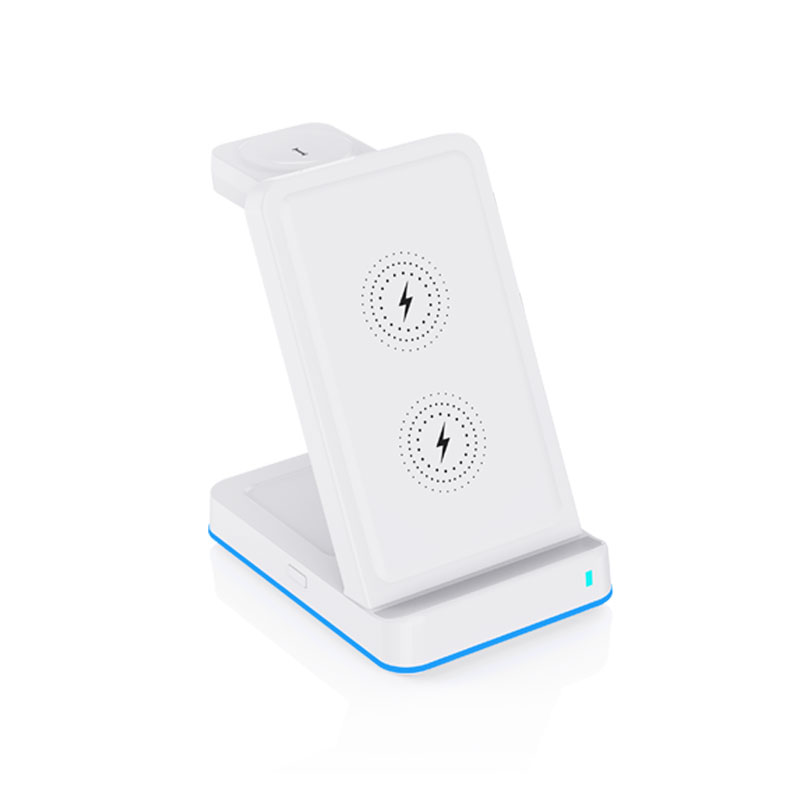 Desk wireless charger 3 in 1 magnetic fast charging smart watch phone charger station