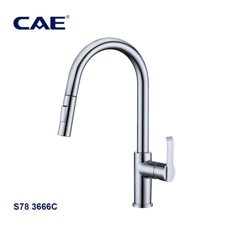 CAE Single-lever pull-down kitchen faucet S78 3666C