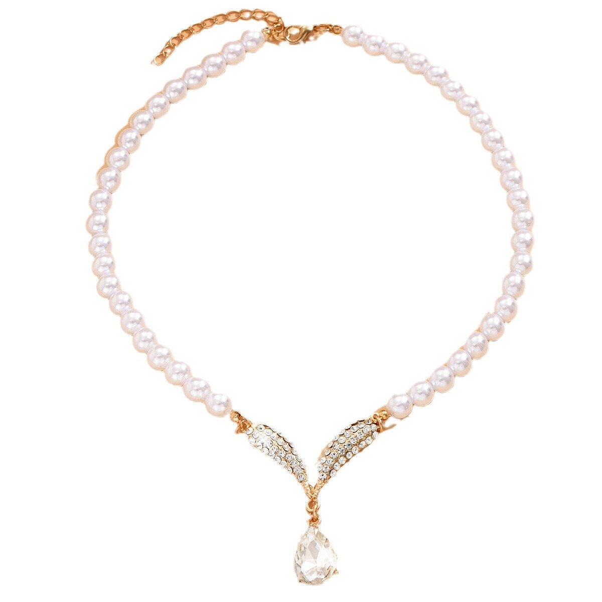 Fashion Korean set personality imitation pearl necklace earrings