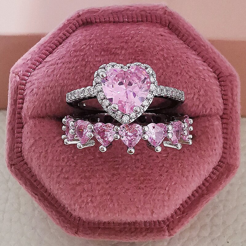 Heart ring set rings