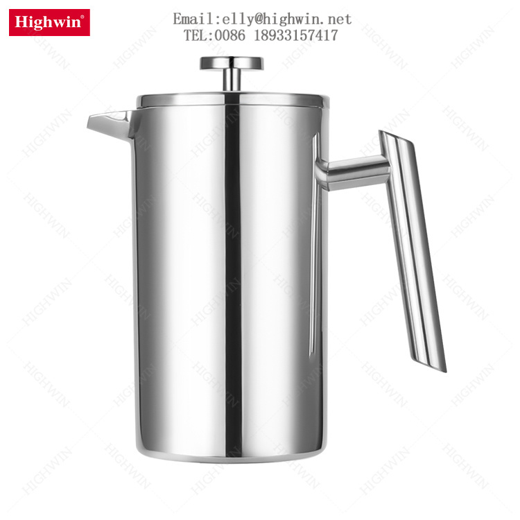 18/10 Stainless Steel Double Wall Insulated Coffee Press