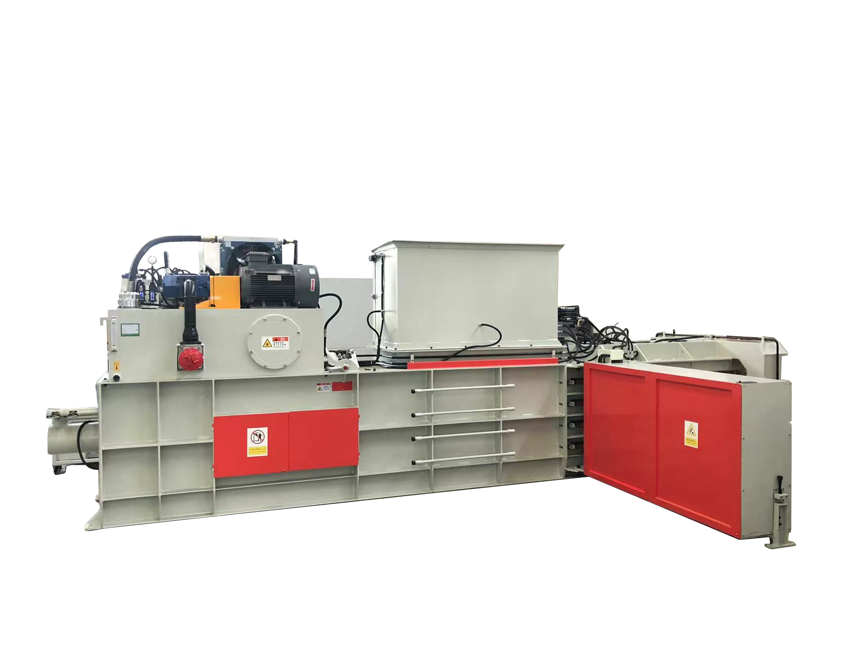 Semi-automatic horizontal hydraulic baler