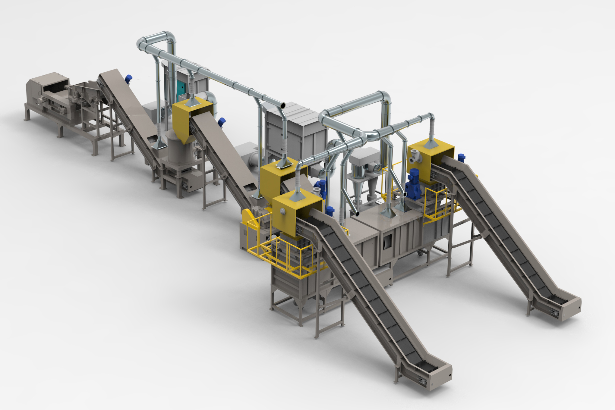 Toner cartridge recycling line