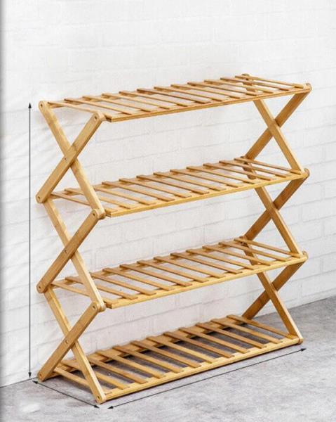 4 Tier Bamboo Shoe Rack