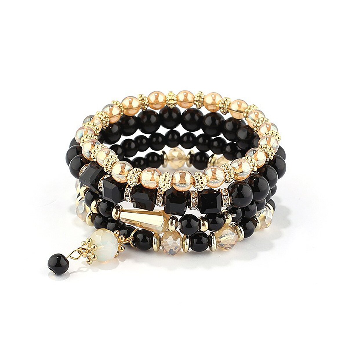 Fashion simple colorful multi-layer with fringe bracelet
