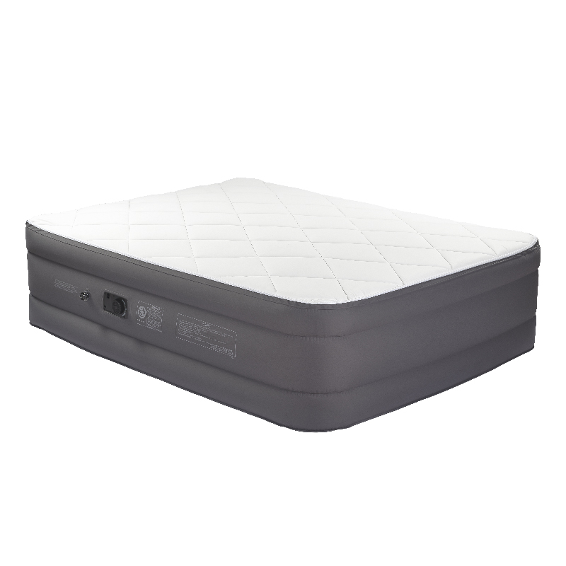 Queen Quilted Removable Double Raised Air Mattress with Built in Pump