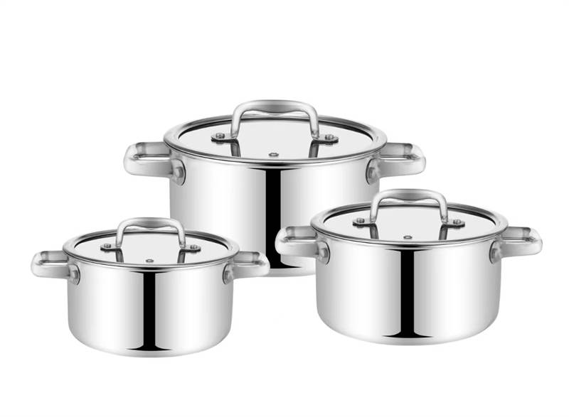 Tri-ply steel casserole set Stainless Steel cookware set casserole