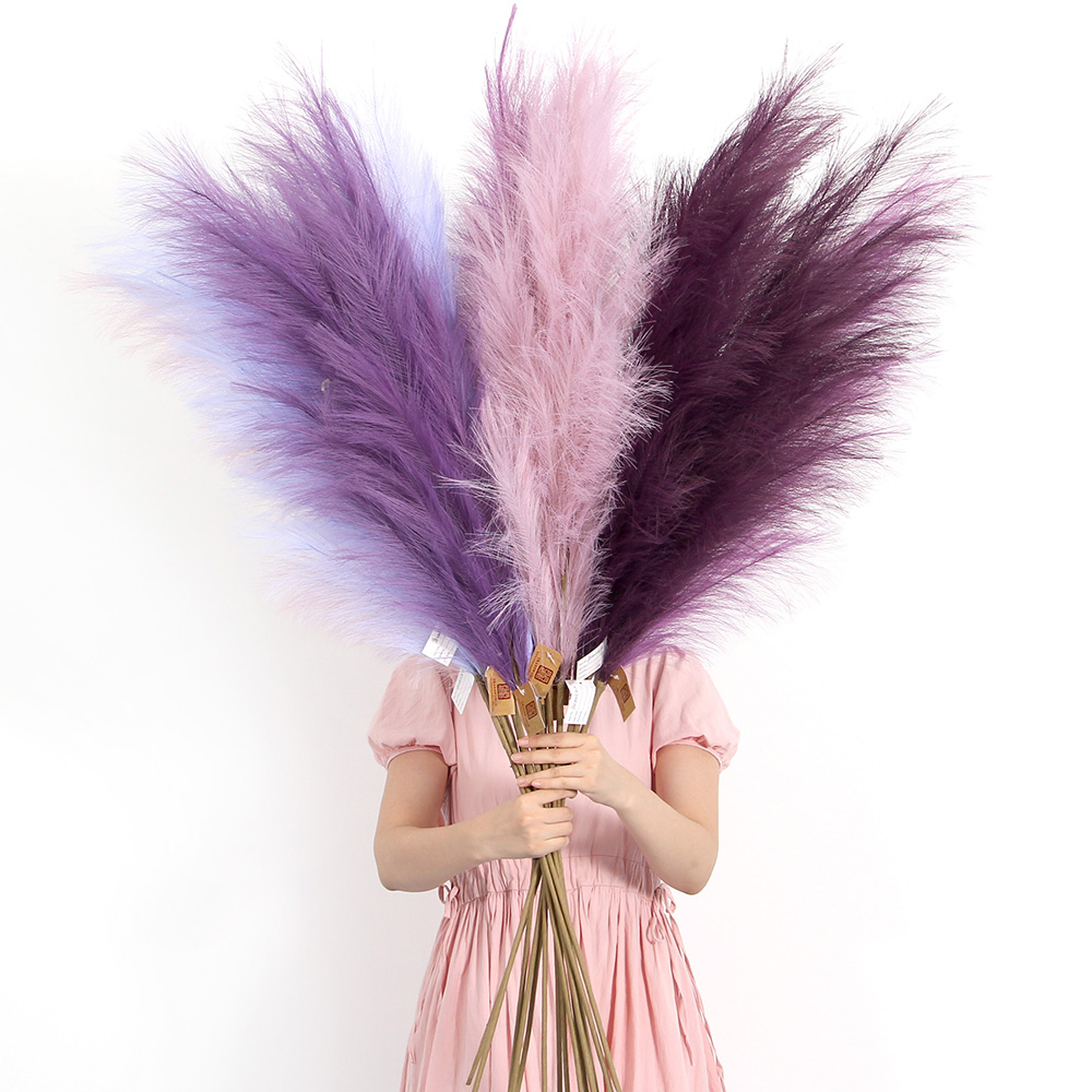 Transworld Artificial Colorful Pampas Grass Multiple Sizes Fully Pampas Grass ForWedding Party Decor