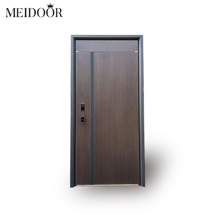 Villa Entrance Front Cast Aluminum Door Security Luxury Black Security Entry Door for Home