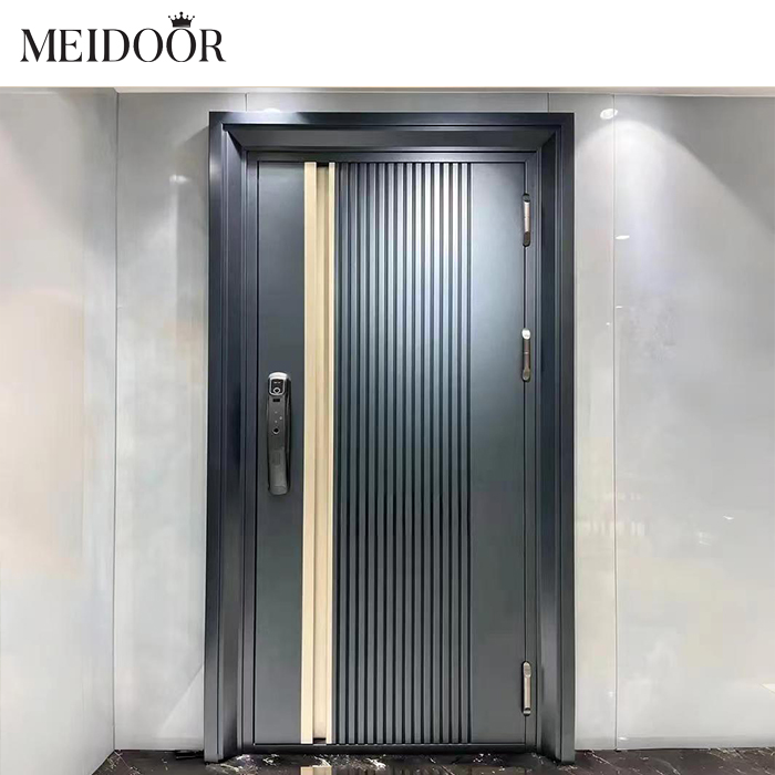 Aluminum Multiple Locks Anti-Theft Security Armored Door Front Entry Door Mansion Villa Door