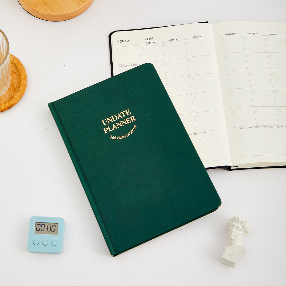Pu cover undated planner