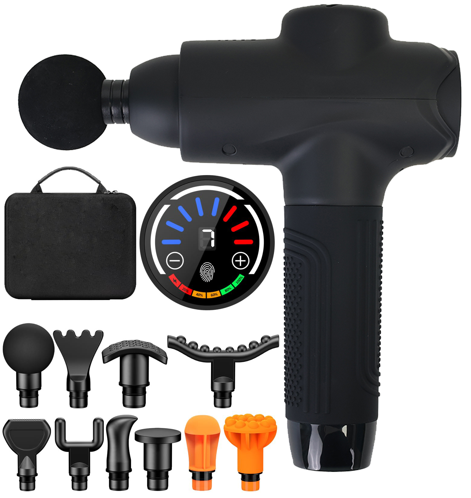 Healthpal New Design Portable Multifunction Deep Muscle Facial Fit Pulse Massage Gun Free Shipping