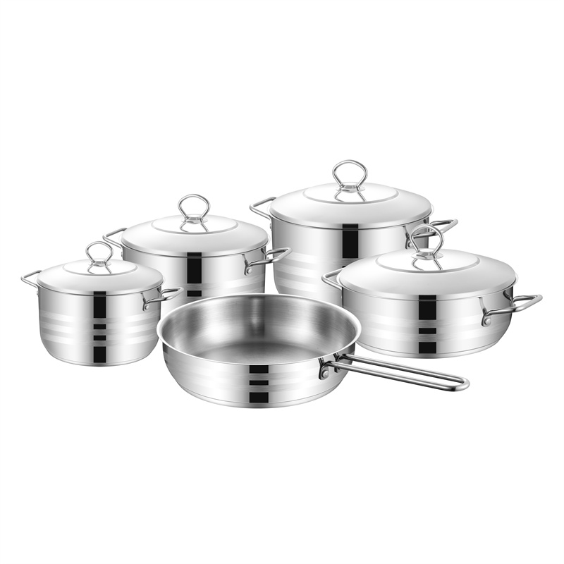 Stainless steel casserole cookware set stainless steel pot