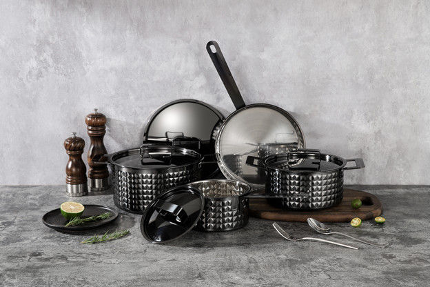Casserole saucepan frypan cookware set stainless steel pot