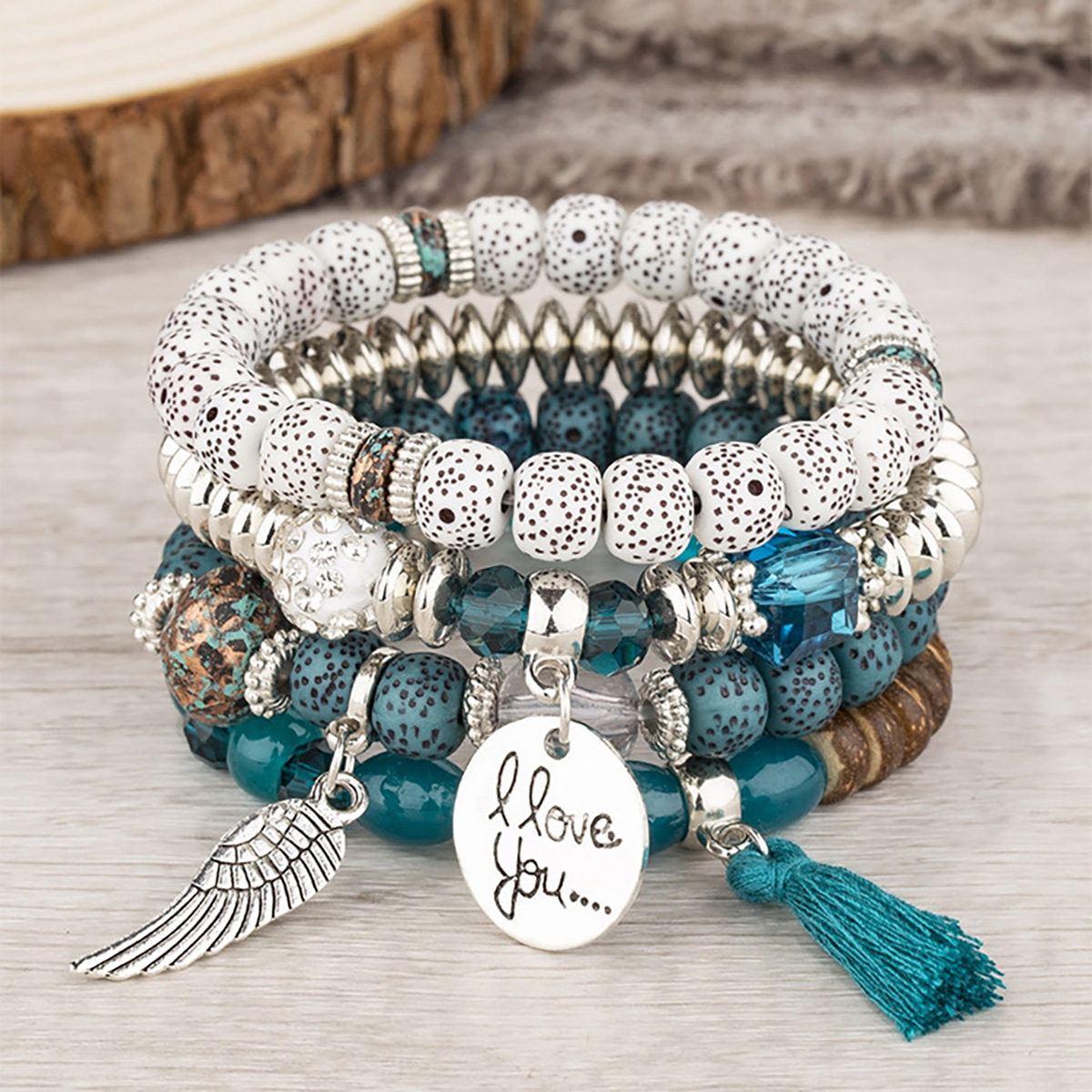 Creative women's jewelry tassel multi-layer bead bracelet fashion jewelry bracelet