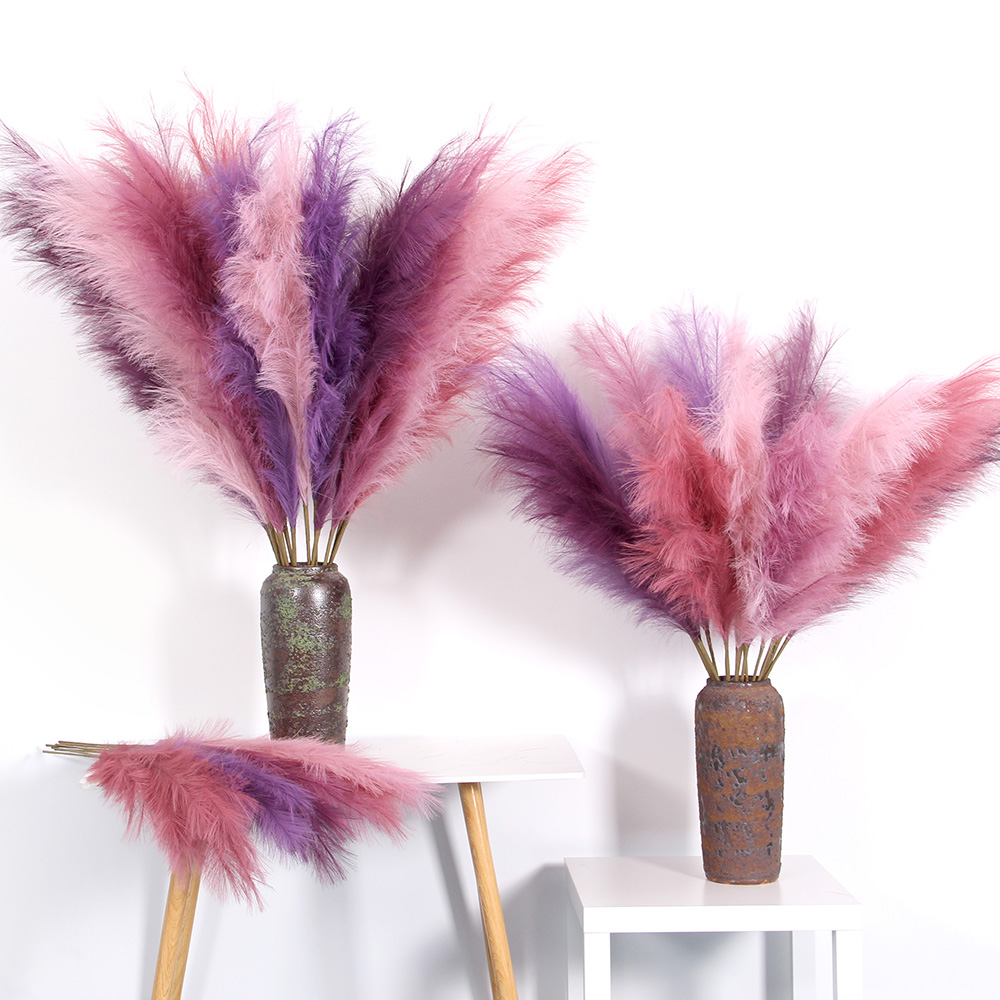 Transworld Artificial Colorful Pampas Grass Multiple Sizes Fully Pampas Grass ForWedding Party Decor