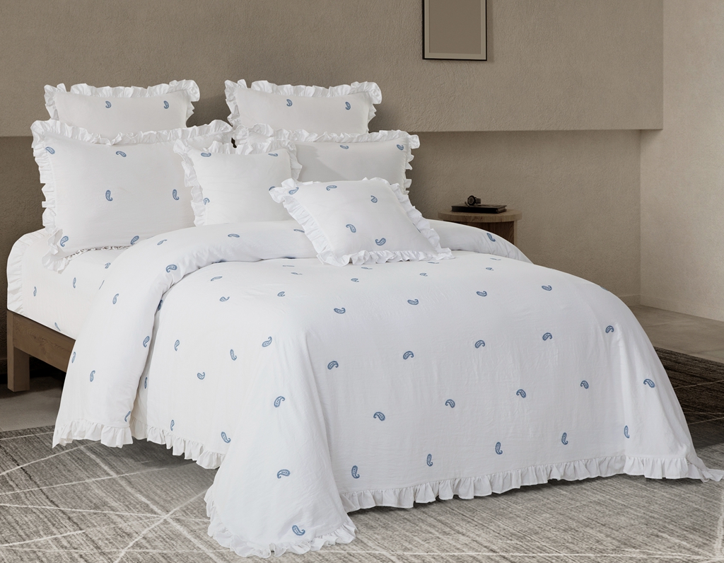 105gsm Washed Microfiber Embroidery Duvet Cover Set