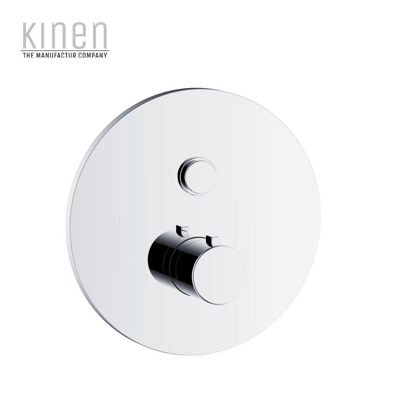 Kinen Pontus Series Push Button 1F Thermostatic Shower Valve For Concealed Installation in Chrome