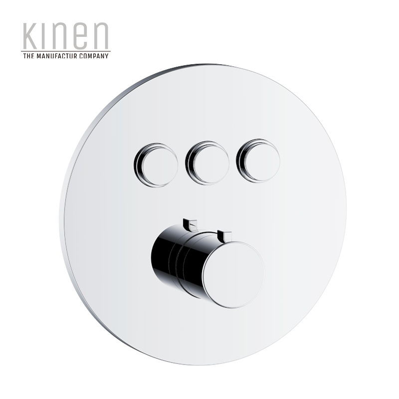 Kinen Pontus Series Push Button 3F Thermostatic Shower Valve For Concealed Installation