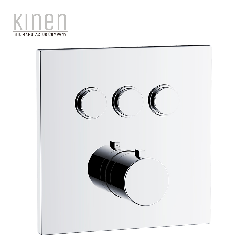 Kinen Pontus Series Push Button 3F Thermostatic Shower Valve For Concealed Installation in Chrome