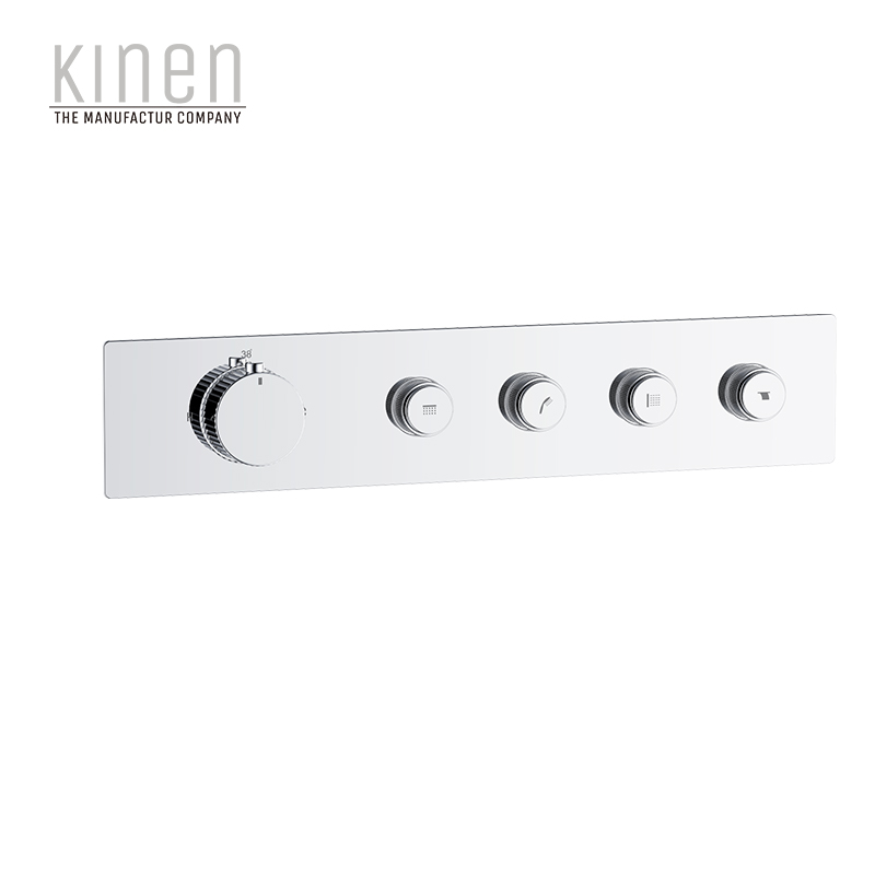 Kinen Pontus Series Push Button 3F Thermostatic Shower Valve For Concealed Installation in Chrome