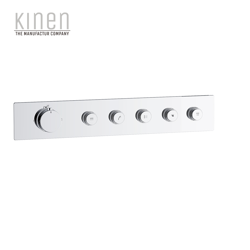 Kinen Pontus Series Push Button 5F Thermostatic Shower Valve For Concealed Installation in Chrome