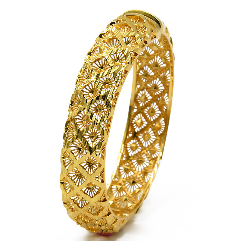 Dubai bride 24K gold-plated new hollow gold bracelet