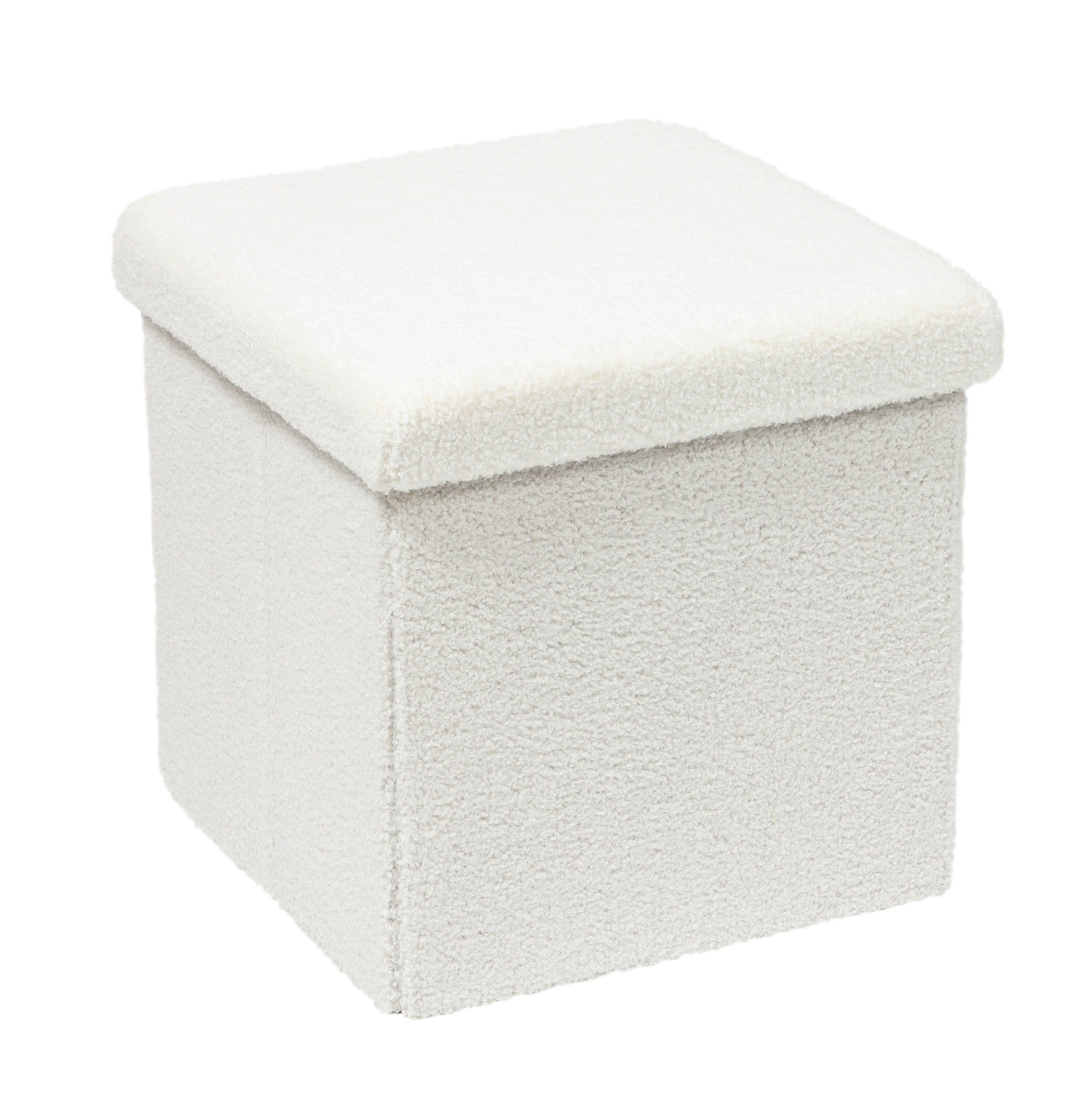 Bailey 38CM Teddy Fabric Storage Ottoman