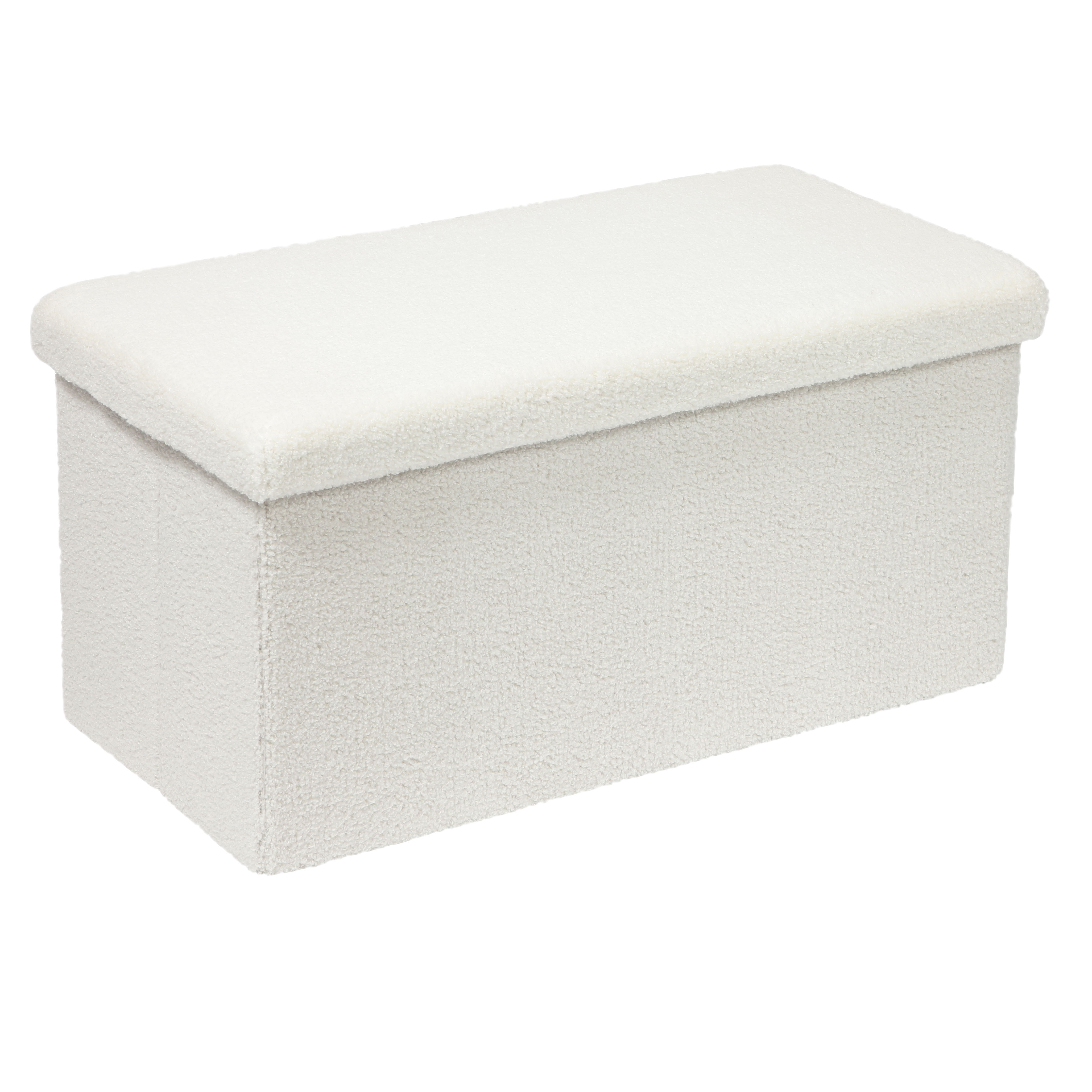 Bailey 76CM Teddy Fabric Storage Ottoman