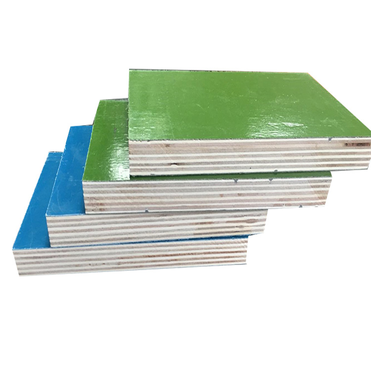 Green PP sheet board film faced plywood 21 mm birch plywood sheet 4x8 ft plastic timber formwork