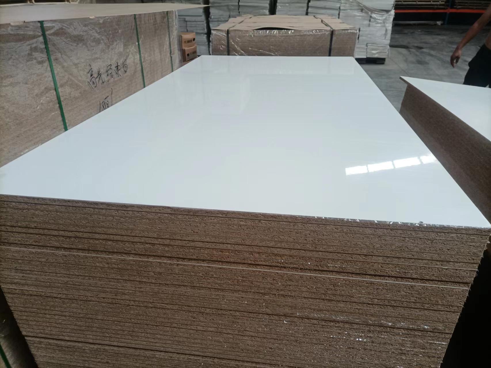 Wholesale Melamine laminated Chipboard 12mm 15mm 16mm 18mm 25mm Furniture Grade White Particle Board
