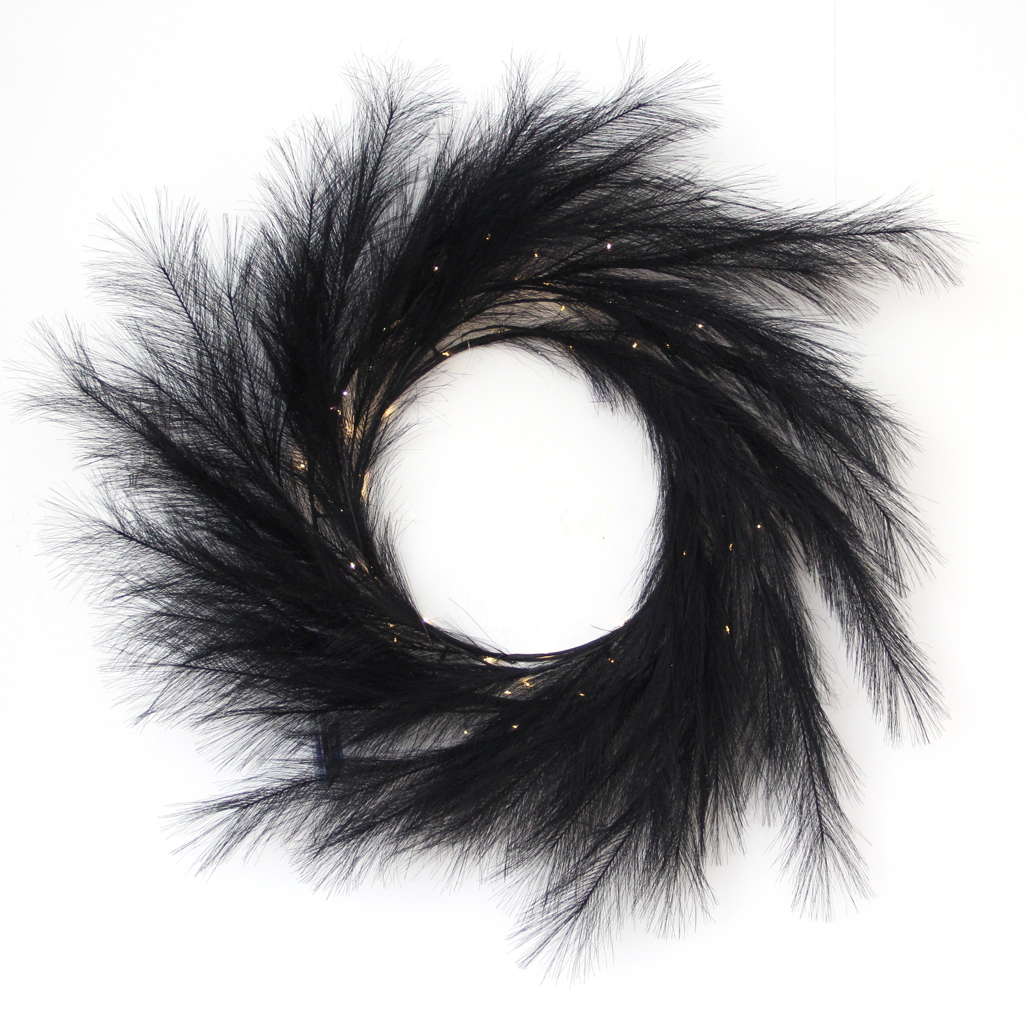 Transworld Artificial Pampas Grass Wreat Multicolour Large Faux Reed Wreath For Home Decorations