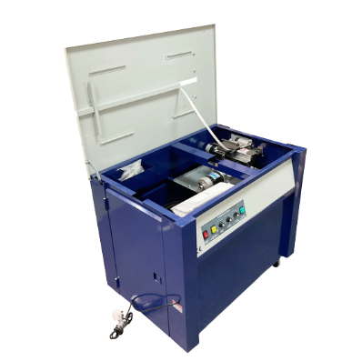 Semi auto strapping machine for carton box double motors strapping machine pp pet belt strap machine