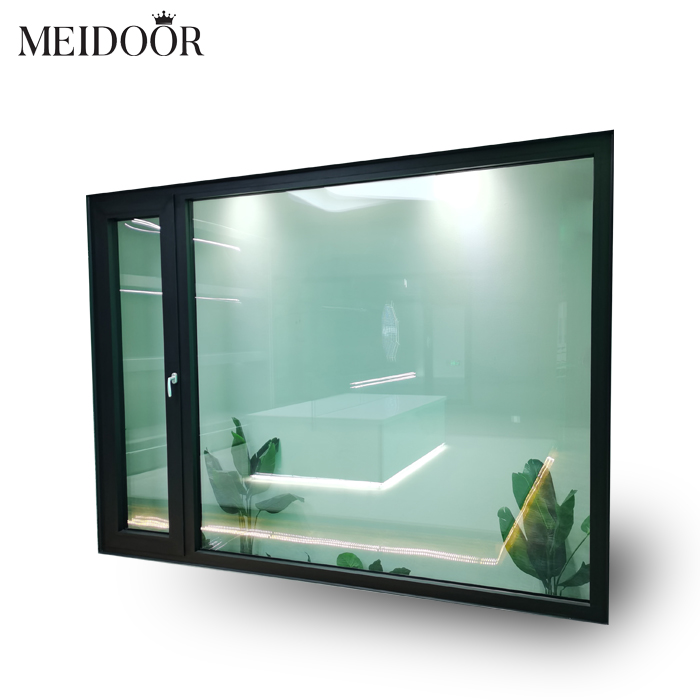Thermal Break Tempered Glass French Casement Windows Windproof Durable Aluminium Window And Door