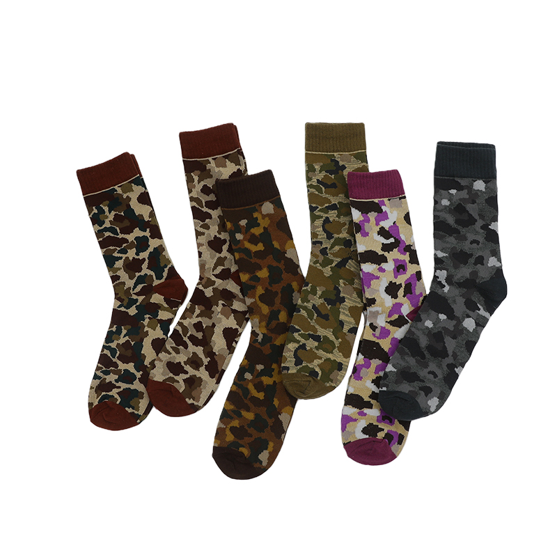 Camouflage mid-tube socks for men