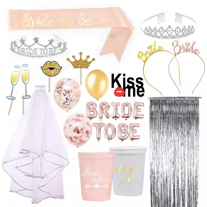 New products Hen Party Supplies Set Fashionable and diverse Bridal shower bachelor party decorations