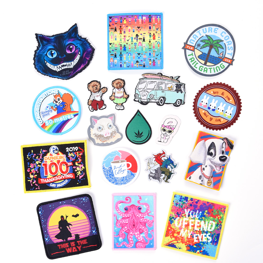 Promotional Custom Design Full Color Printing Clothing Hat Patches