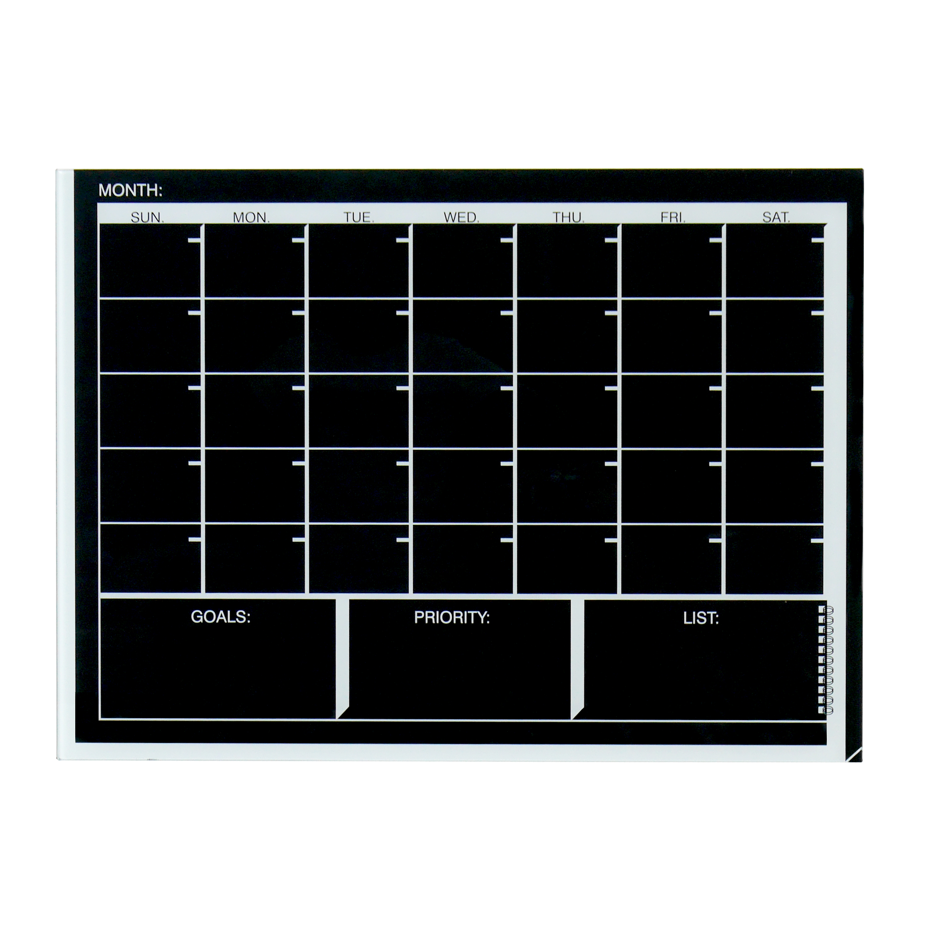 Glass Dry Erase Whiteboard, Black Glass Monthly Calendar White Board
