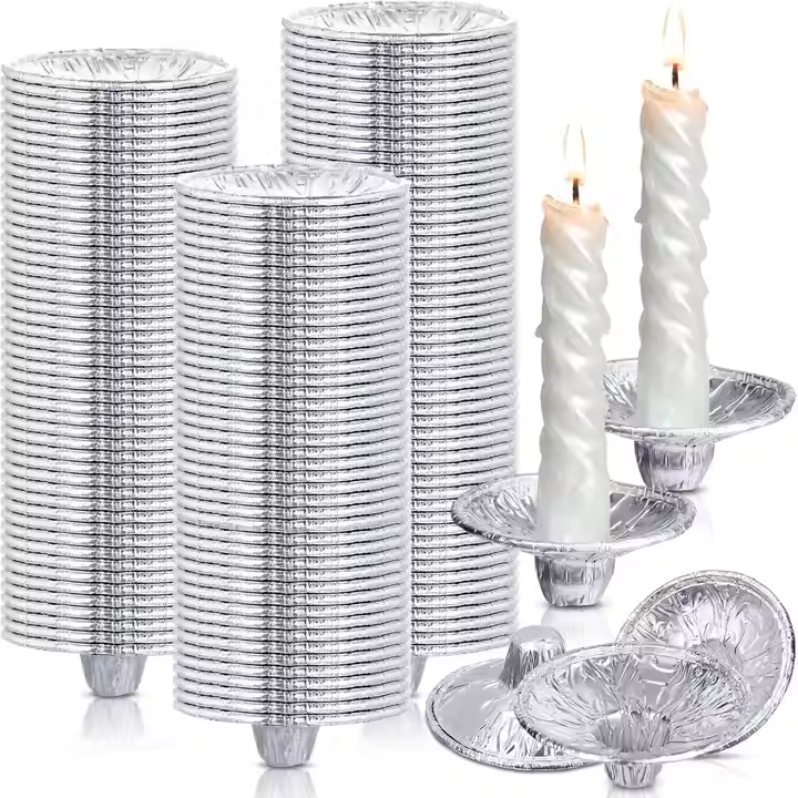 EU packaging 8011 aluminum material biodegradable disposable aluminum candle holder packaging