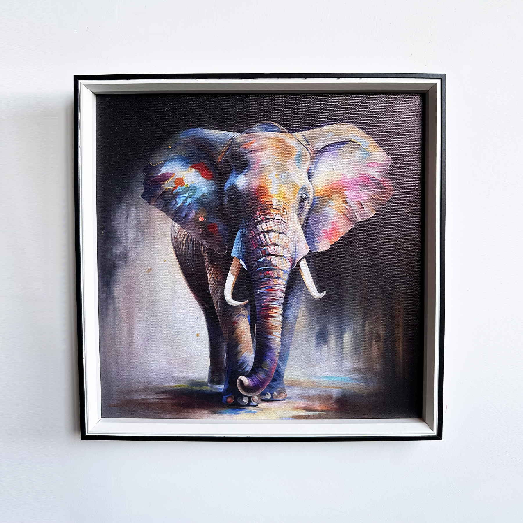 Funny Animal Framed Canvas Wall Art Decor Lovely Painting Prints Picture Framed Wall Decoration