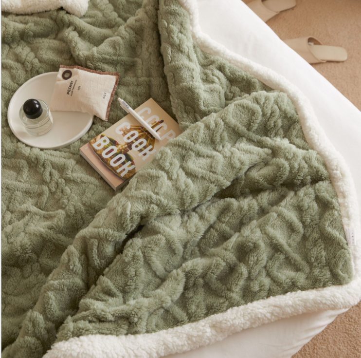 2 Layer Sherpa Jacquard Blanket