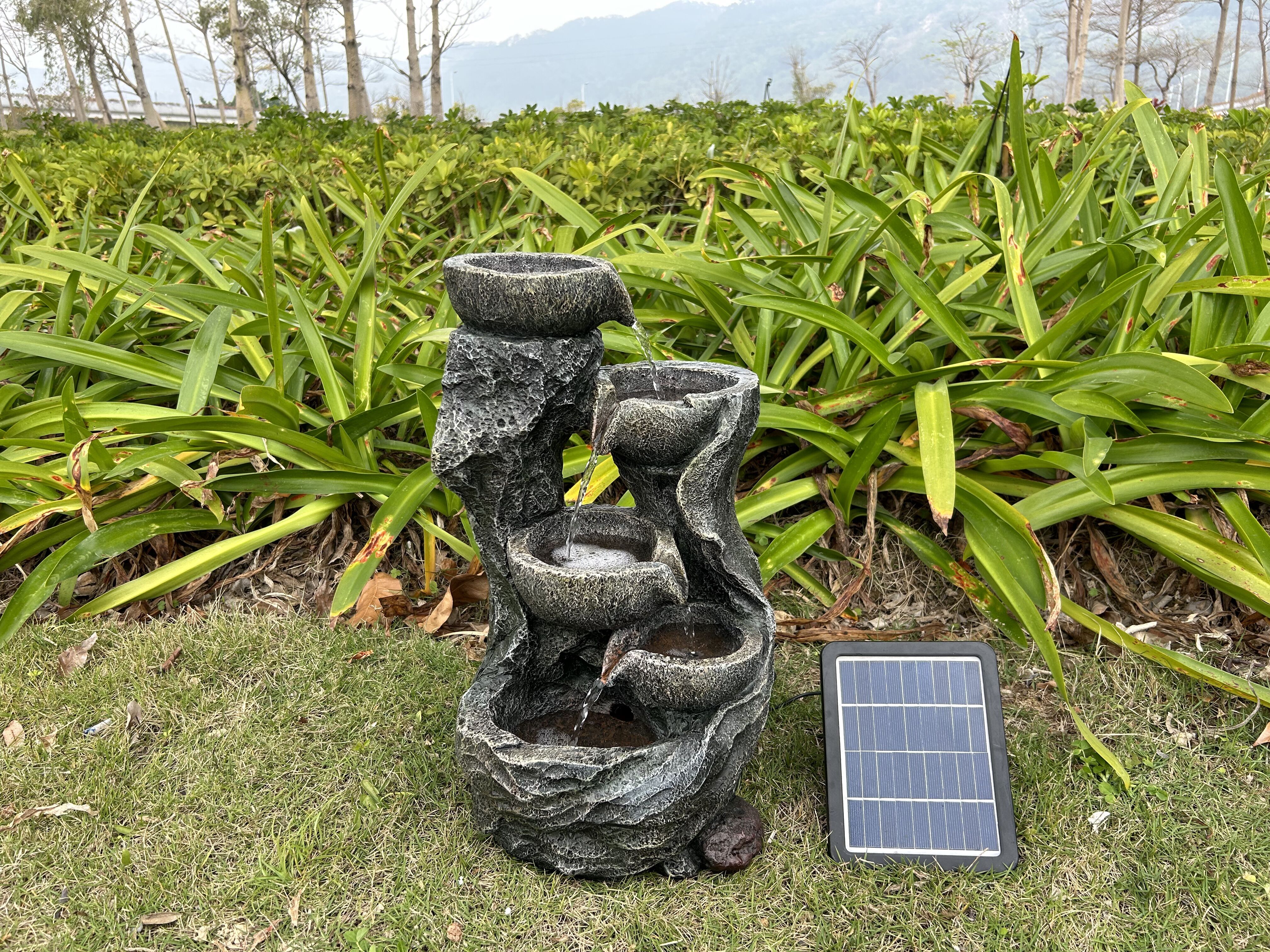 Green energy solar fountain