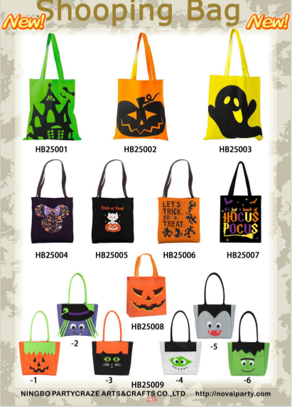 Halloween Trick or Treat Reusable Non Woven Fabric Shopping Gift Promotion Bags