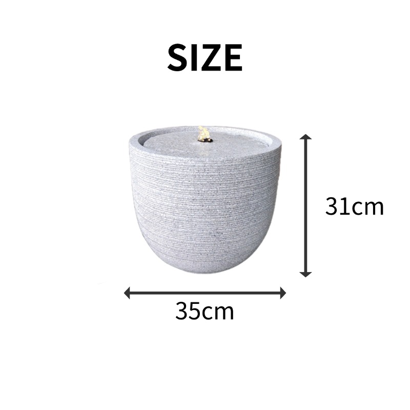 Green energy stone finish solar water fountain