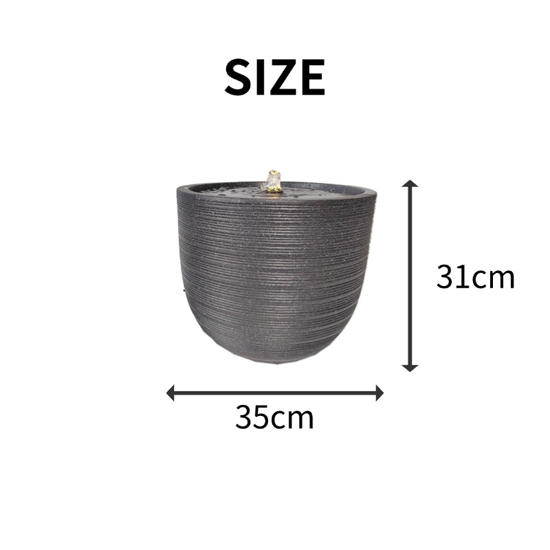 Green energy stone finish solar water fountain