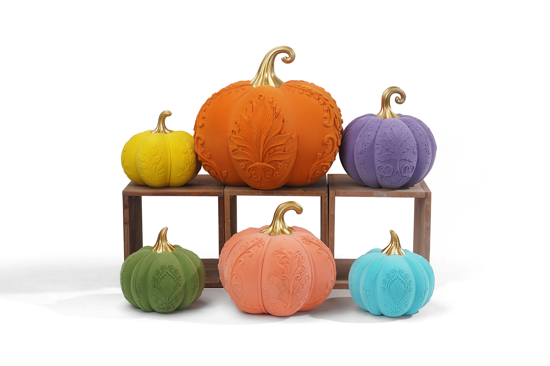 Flocked pumpkin