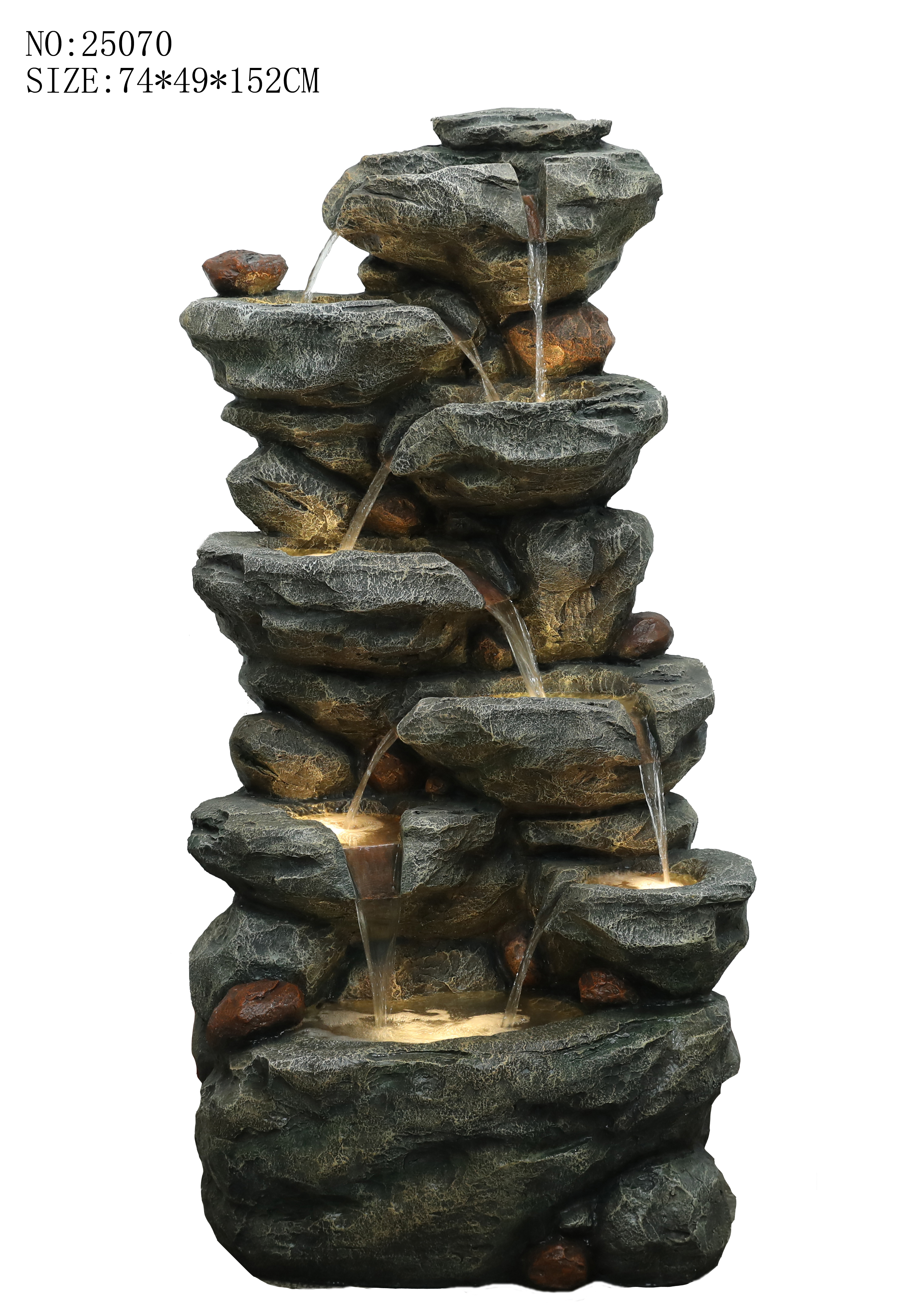 Big size rockery water fountain for garden