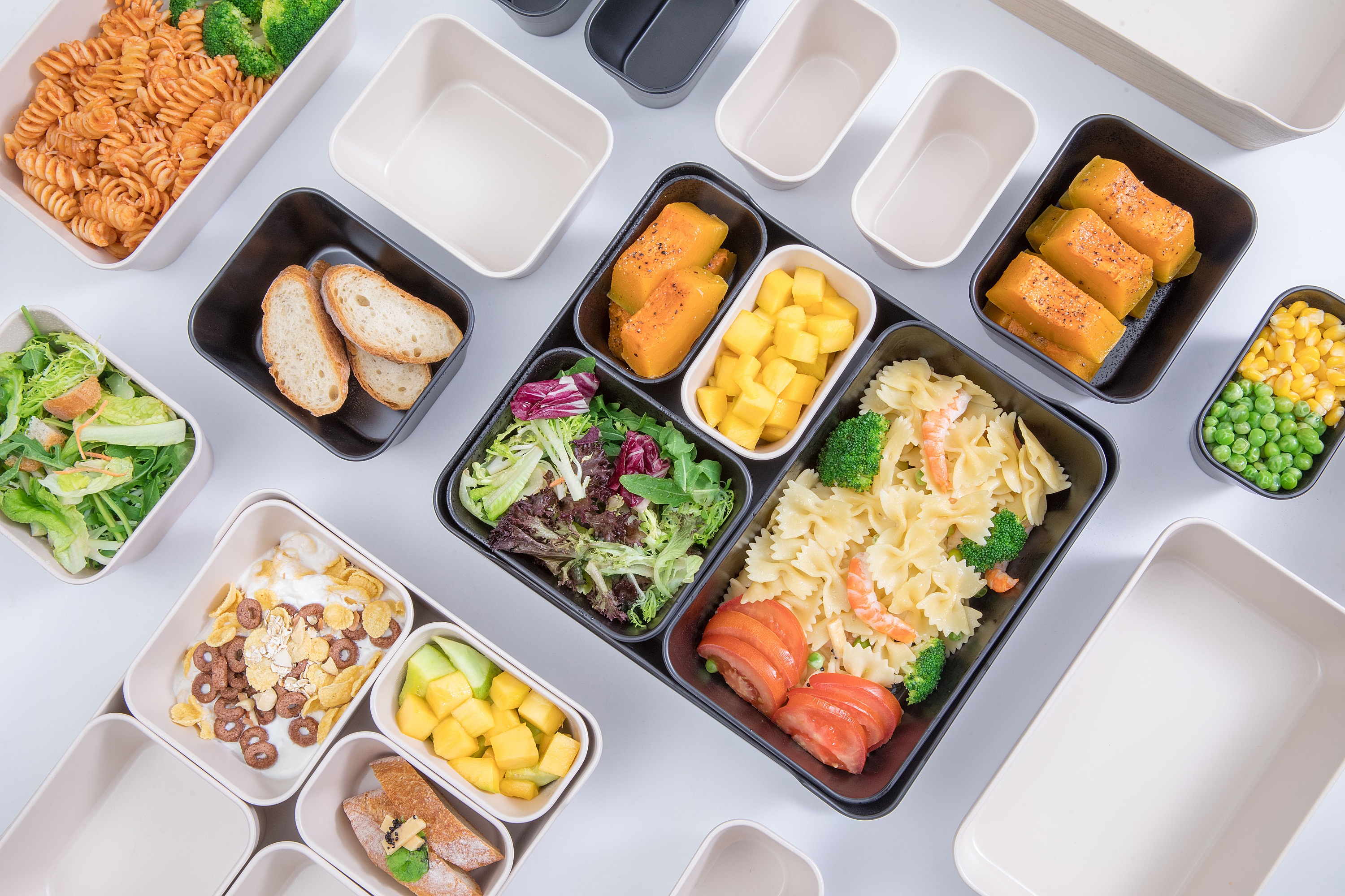 ZICCO Melamine Tableware Design Bento Box Free Conbination Lunch Box for Room Serivice