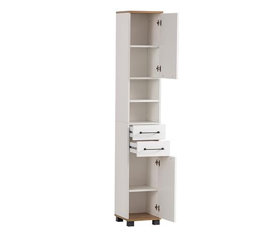 OEM Bathroom Furniture Waterproof Pb Modern Wood White Floor Bathroom Storage Cabinet