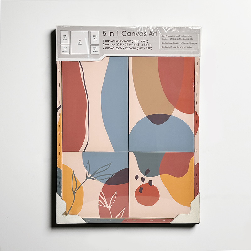 Flora Cream color Five in One Canvas Art Set Canvas wall art